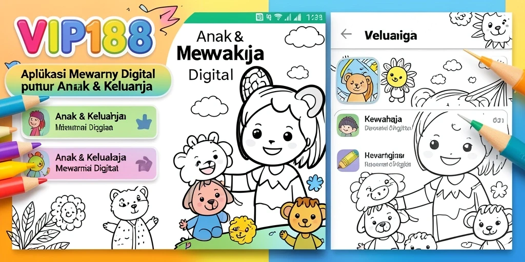 Tampilan antarmuka aplikasi VIP188 yang menarik untuk mewarnai.