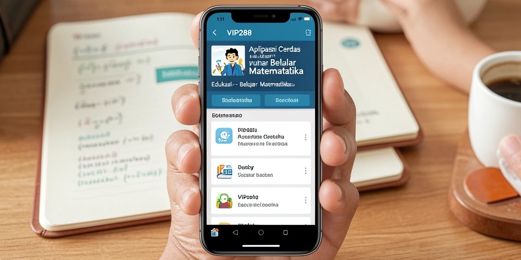 Tampilan antarmuka aplikasi VIP288 yang memudahkan belajar matematika.