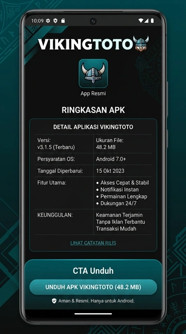 Tampilan halaman APK vikingtoto